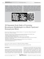 3D nanometer-scale study of coexisting bicontinuous morphologies in a block copolymer/homopolymer blend