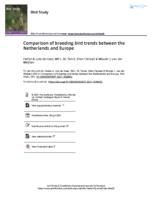 Comparison of breeding bird trends between the Netherlands and Europe