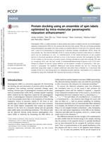 Protein docking using an ensemble of spin labels optimized by intra-molecular paramagnetic relaxation enhancement