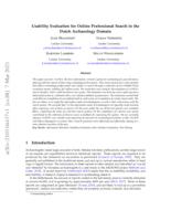 Usability evaluation for online professional search in the Dutch archaeology domain