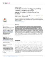 Method comparison for N-glycan profiling: Towards the standardization of glycoanalytical technologies for cell line analysis