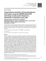 Transcriptional activation of fucosyltransferase (FUT) genes using the CRISPR-dCas9-VPR technology reveals potent N-glycome alterations in colorectal cancer cells