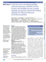 Critical review of multimorbidity outcome measures suitable for low-income and middle-income country settings