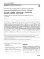 Factors that influence biological survival in rheumatoid arthritis