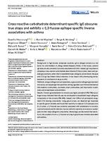 Cross-reactive carbohydrate determinant-specific IgE obscures true atopy and exhibits alpha-1,3-fucose epitope-specific inverse associations with asthma