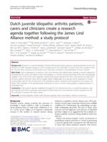 Dutch juvenile idiopathic arthritis patients, carers and clinicians create a research agenda together following the James Lind Alliance method: a study protocol