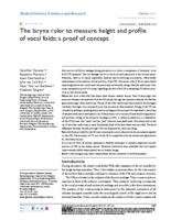 The Larynx Ruler to measure height and profile of vocal folds: a proof of concept