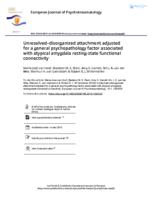 Unresolved-disorganized attachment adjusted for a General Psychopathology Factor associated with atypical amygdala resting-state functional connectivity