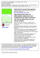 Adult Attachment Interview differentiates adolescents with Childhood Sexual Abuse from those with clinical depression and non-clinical controls