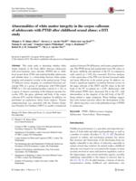 Abnormalities of white matter integrity in the corpus callosum of adolescents with PTSD after childhood sexual abuse: a DTI study