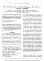 Neonatal Meningitis and Subdural Empyema Caused by an Unusual Pathogen