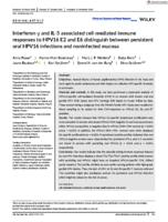 Interferon-gamma and IL-5 associated cell-mediated immune responses to HPV16 E2 and E6 distinguish between persistent oral HPV16 infections and noninfected mucosa