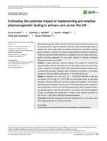 Estimating the potential impact of implementing pre-emptive pharmacogenetic testing in primary care across the UK