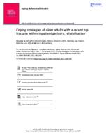 Coping strategies of older adults with a recent hip fracture within inpatient geriatric rehabilitation