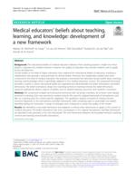Medical educators' beliefs about teaching, learning, and knowledge