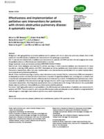 Effectiveness and implementation of palliative care interventions for patients with chronic obstructive pulmonary disease: a systematic review