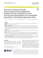 How are you doing in the eyes of your spouse? Level of agreement between the self-completed EQ-5D-5L and two proxy perspectives in an orthopaedic population