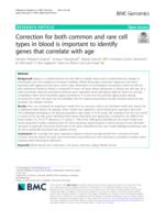 Correction for both common and rare cell types in blood is important to identify genes that correlate with age