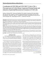 Contribution of CD3(+)CD8(-) and CD3(+)CD8(+) T cells to TNF-alpha overexpression in crohn disease-associated perianal fistulas and induction of epithelial-mesenchymal transition in HT-29 cells