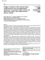 Fatigue in patients with systemic lupus erythematosus and neuropsychiatric symptoms is associated with anxiety and depression rather than inflammatory disease activity