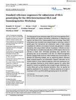 Standard reference sequences for submission of HLA genotyping for the 18th International HLA and Immunogenetics Workshop