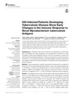 HIV-infected patients developing tuberculosis disease show early changes in the immune response to novel Mycobacterium tuberculosis antigens