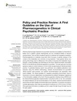 Policy and practice review: a first guideline on the use of pharmacogenetics in clinical psychiatric practice