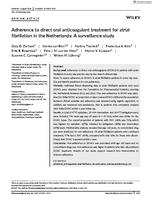 Adherence to direct oral anticoagulant treatment for atrial fibrillation in the Netherlands