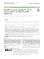 Sex differences associated with adverse drug reactions resulting in hospital admissions