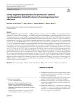 Survey on general practitioners' and pharmacists' opinions regarding patient-initiated treatment of recurring urinary tract infections