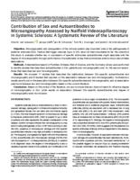 Contribution of Sex and Autoantibodies to Microangiopathy Assessed by Nailfold Videocapillaroscopy in Systemic Sclerosis: A Systematic Review of the Literature