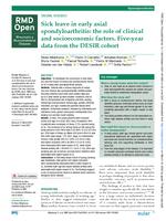 Sick leave in early axial spondyloarthritis