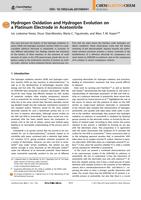 Hydrogen oxidation and hydrogen evolution on a platinum electrode in acetonitrile