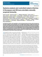 Systems analysis and controlled malaria infection in Europeans and Africans elucidate naturally acquired immunity