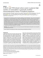 A DL-4-and TNF alpha-based culture system to generate high numbers of nonmodified or genetically modified immunotherapeutic human T-lymphoid progenitors