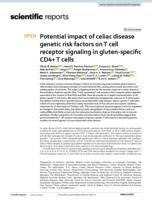 Potential impact of celiac disease genetic risk factors on T cell receptor signaling in gluten-specific CD4+T cells