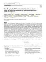 Clinically applicable CD34(+)-derived blood dendritic cell subsets exhibit key subset-specific features and potently boost anti-tumor T and NK cell responses