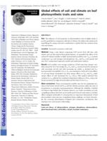 Global effects of soil and climate on leaf photosynthetic traits and rates