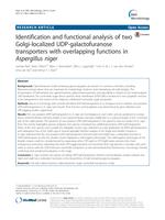 Identification and functional analysis of two Golgi-localized UDP-galactofuranose transporters with overlapping functions in Aspergillus niger