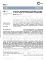 Enhanced-fluorescence correlation spectroscopy at micromolar dye concentration around a single gold nanorod