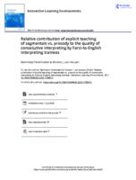 Relative contribution of explicit teaching of segmentals vs. prosody to the quality of consecutive interpreting by Farsi-to-English interpreting trainees