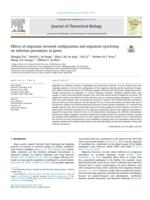 Effects of migration network configuration and migration synchrony on infection prevalence in geese