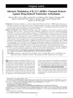 Allosteric modulation of K(v)11.1 (hERG) channels protects against drug-induced ventricular arrhythmias