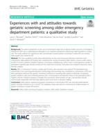 Experiences with and attitudes towards geriatric screening among older emergency department patients