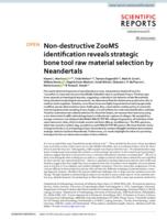 Non-destructive ZooMS identification reveals strategic bone tool raw material selection by Neandertals