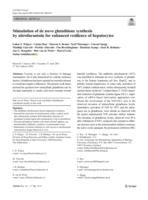 Stimulation of de novo glutathione synthesis by nitrofurantoin for enhanced resilience of hepatocytes