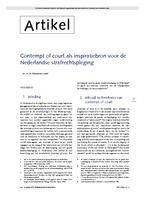 Contempt of court als inspiratiebron voor de Nederlandse strafrechtspleging