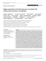 Hippocampal glucocorticoid target genes associated with enhancement of memory consolidation