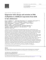 Epigenome-wide change and variation in DNA methylation in childhood