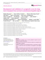 Development and validation of a prognostic score for long-term transplant-free survival in autoimmune hepatitis type 1